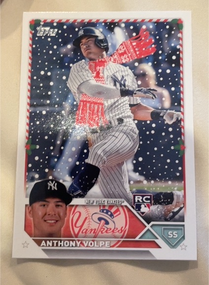 2023 Topps Holiday #H129 Anthony Volpe — front