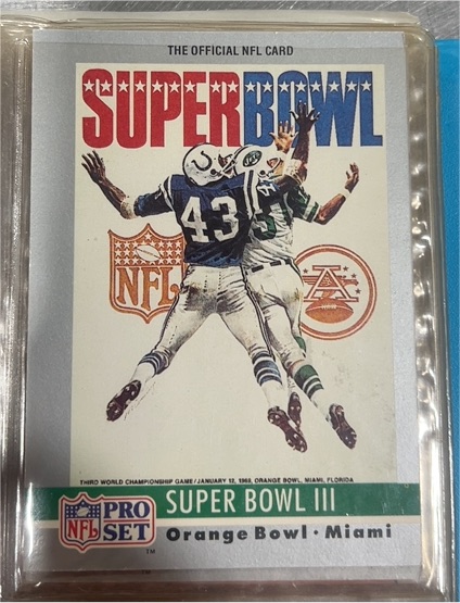 1990 Pro Set #3 Super Bowl III Jets vs Colts — front
