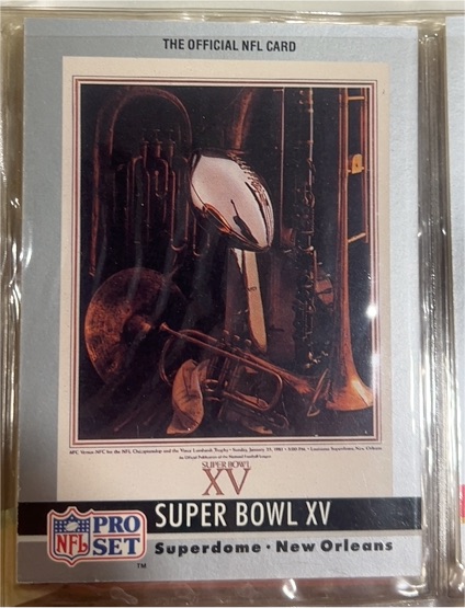 1990 Pro Set #15 Super Bowl XV — front