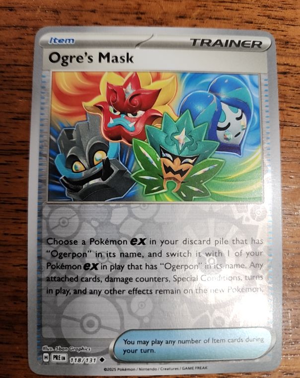 2025 Pokemon Scarlet & Violet Prismatic Evolutions #118 Ogre's Mask — front