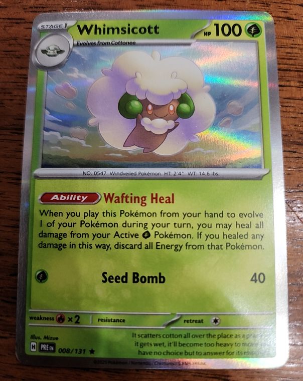 2024 Pokémon Prismatic Evolutions #008 Whimsicott — front