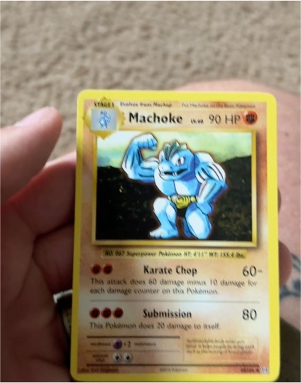 1999 Pokémon Base Set #34 Machoke — front