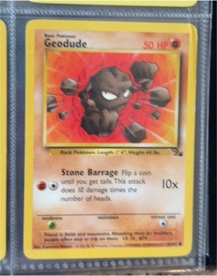1999 Pokémon Fossil #47 Geodude — front