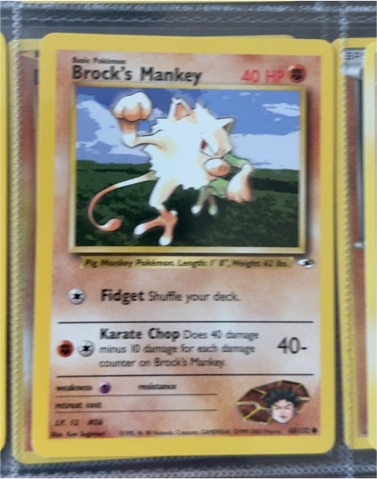2000 Pokémon Gym Heroes #68 Brock's Mankey — front