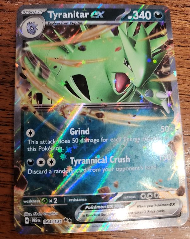 2025 Pokémon TCG Prismatic Evolutions #064 Tyranitar ex — front