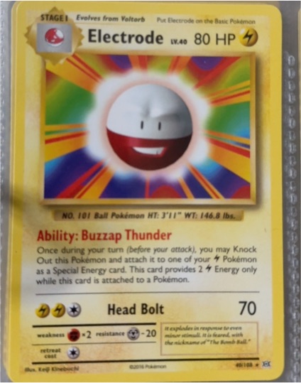2016 Pokémon XY Evolutions #40 Electrode — front