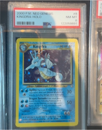 2000 Pokemon Neo Genesis #8 Kingdra Holo — front