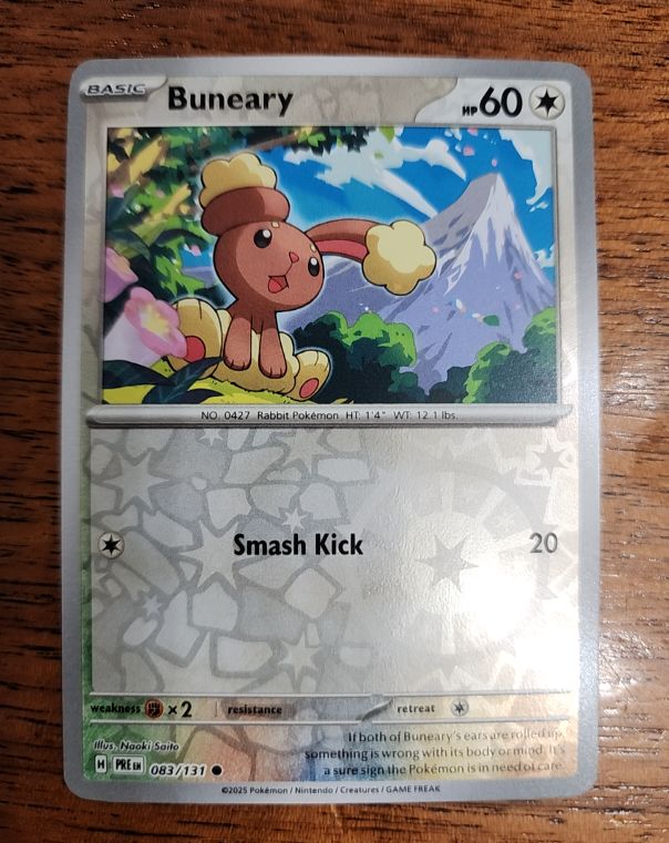 2025 Pokémon Prismatic Evolutions #083 Buneary — front