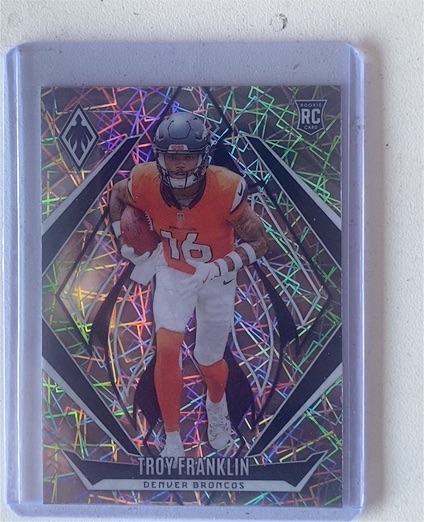 2023 Panini Mosaic NFL Debut Troy Franklin Rookie Card — front