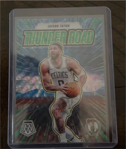 2024-25 Panini Mosaic Thunder Road #6 Jayson Tatum — front