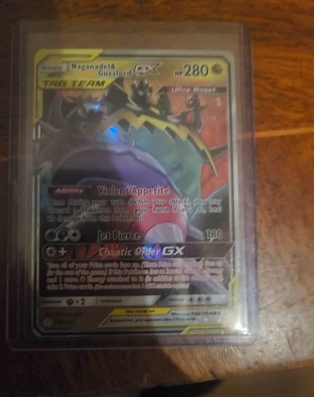 2019 Pokemon TCG Naganadel & Guzzlord GX #158 Cosmic Eclipse — front
