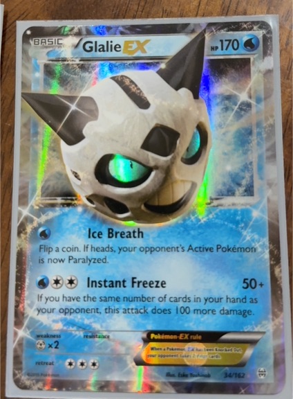 2015 Pokémon XY Breakthrough #34 Glalie EX — front