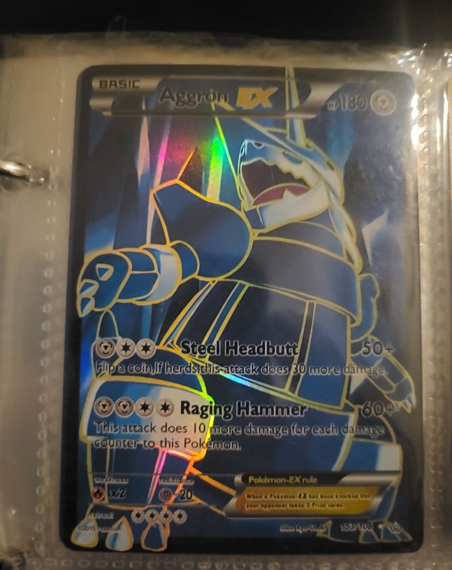 2015 Pokémon XY Primal Clash #153 Aggron EX — front