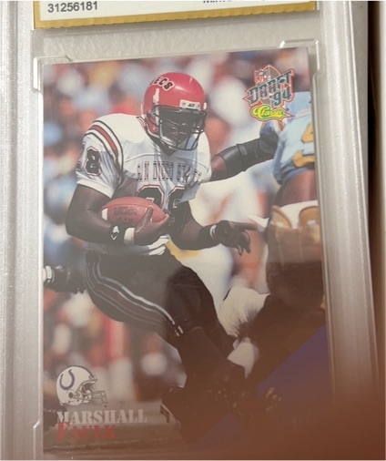 1994 Classic NFL Draft Day #DD5 Marshall Faulk Rookie Card — front