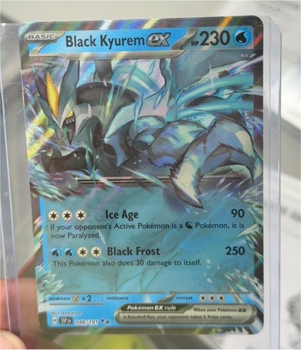 2024 Pokémon SV08: Surging Sparks #048 Black Kyurem ex — front