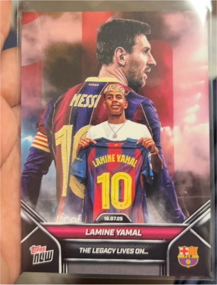 2025 Topps Now #2 Lamine Yamal The Legacy Lives On — front
