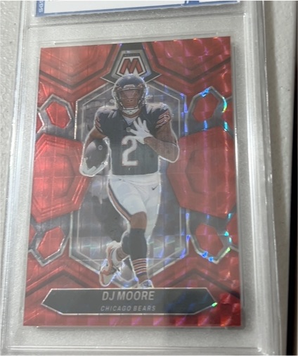 2024 Panini Mosaic DJ Moore Red Mosaic Prizm — front