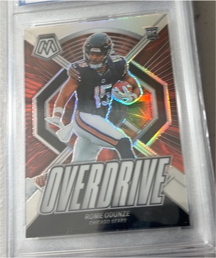 2024 Panini Mosaic Overdrive Silver Prizm #1 Rome Odunze — front