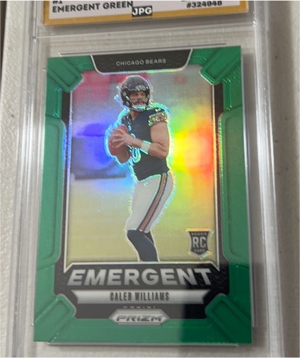 2024 Panini Prizm Emergent Green Prizm #1 Caleb Williams — front