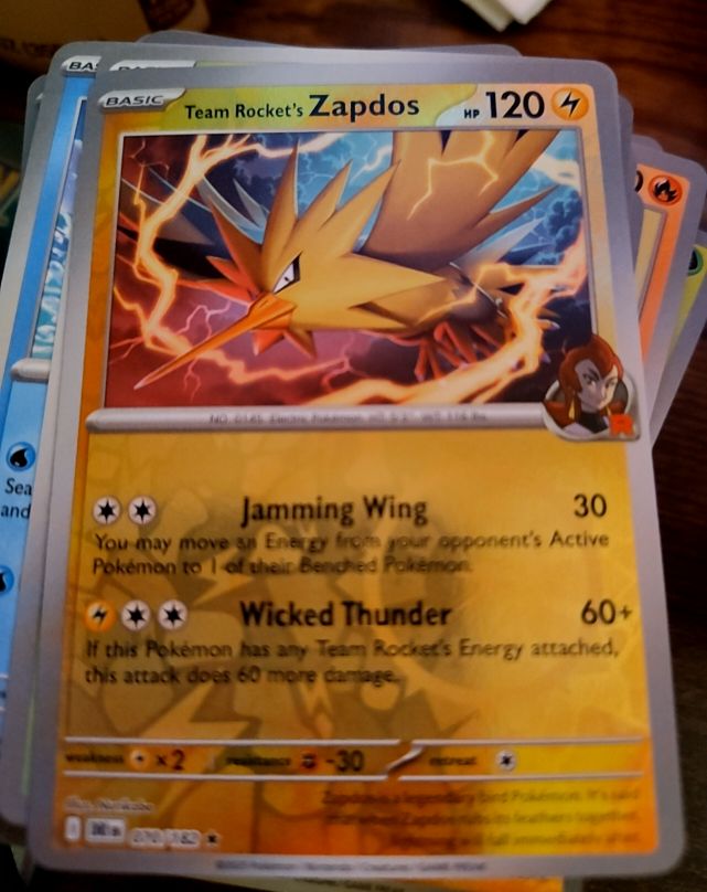 2025 Pokemon TCG SV10: Destined Rivals #070 Team Rocket's Zapdos — front