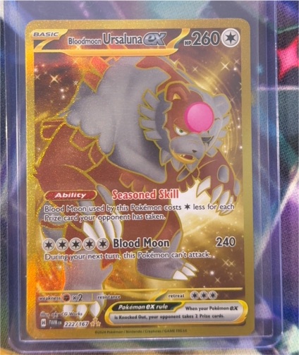 2024 Pokémon Scarlet & Violet Twilight Masquerade #222/167 Bloodmoon Ursaluna ex — front