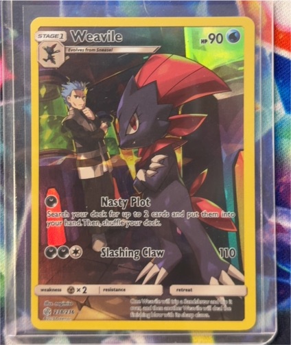 2019 Pokémon Sun & Moon Cosmic Eclipse #238 Weavile — front