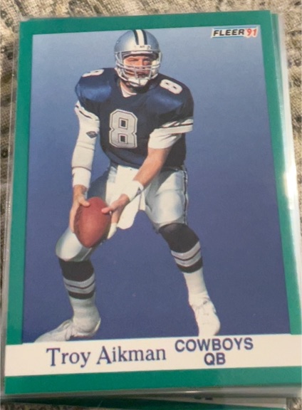 1991 Fleer #228 Troy Aikman Dallas Cowboys — front