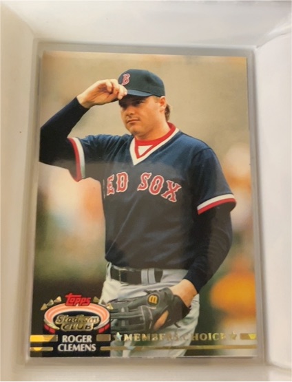 1992 Topps Stadium Club Members Choice #593 Roger Clemens — front