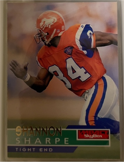 1995 SkyBox Impact #46 Shannon Sharpe — front