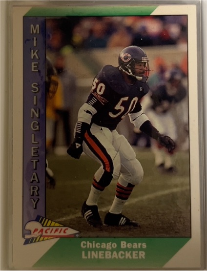 1991 Pacific #53 Mike Singletary Chicago Bears — front