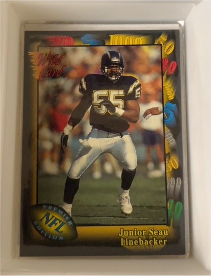 1991 Wild Card Premier #38 Junior Seau — front