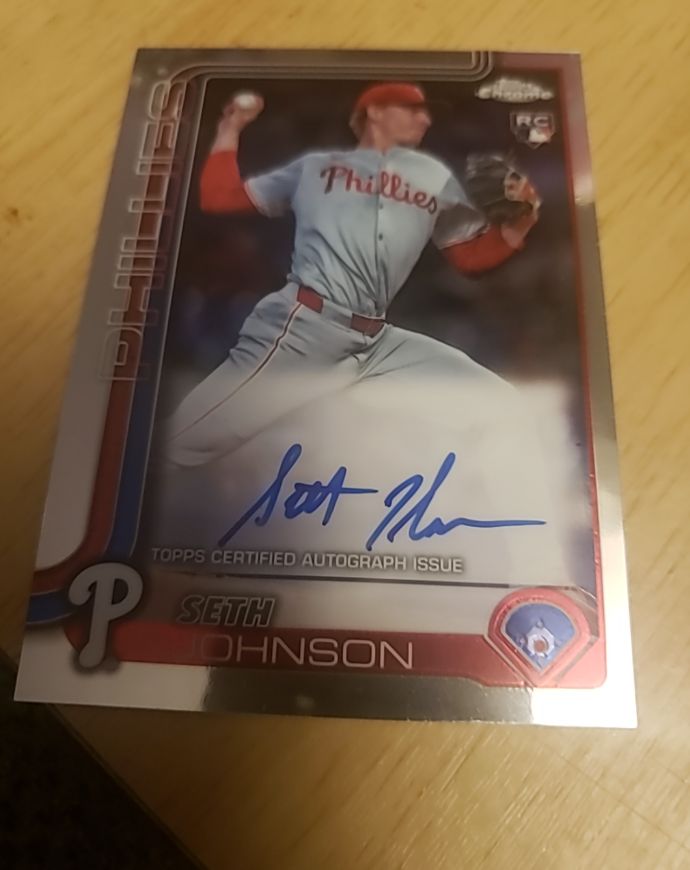2025 Topps Chrome #RA-SJO Seth Johnson Rookie Autograph — front