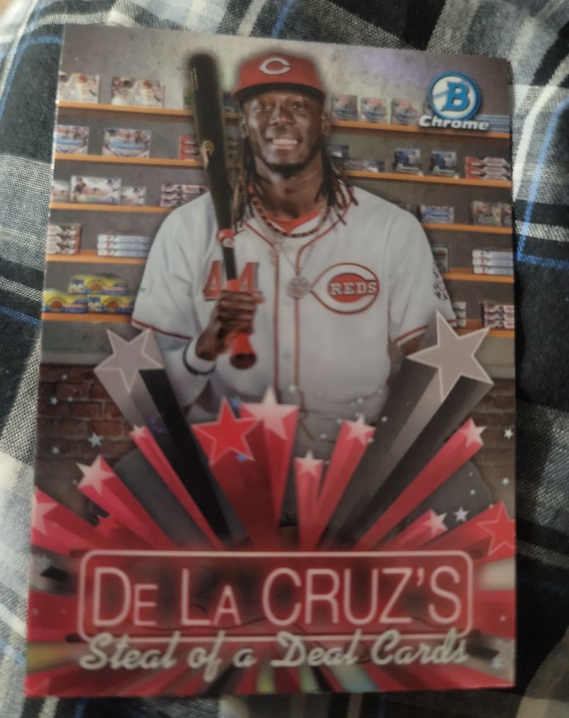 2025 Bowman Chrome #HS-15 Elly De La Cruz Hobby Stars Steal of a Deal Cards — front