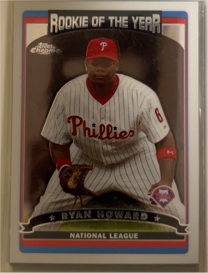2006 Topps Chrome #275 Ryan Howard Rookie of the Year — front