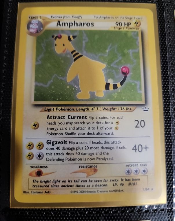 2000 Neo Revelation #1 Ampharos — front