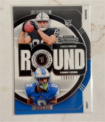 2024 Panini Contenders Round Numbers #23 Brock Bowers / Terrion Arnold — front