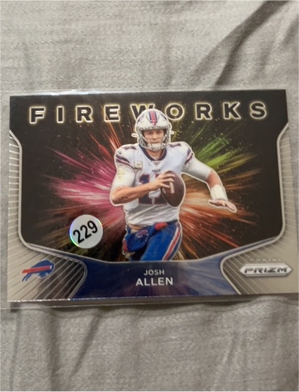 2020 Panini Prizm #18 Josh Allen Fireworks — front