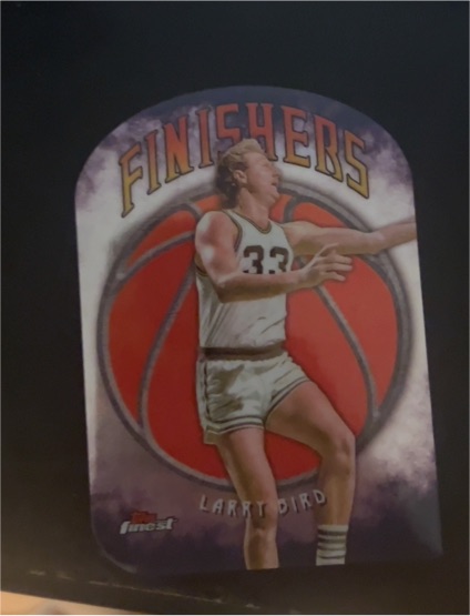2024-25 Topps Finest Finishers Die Cut #F-6 Larry Bird — front