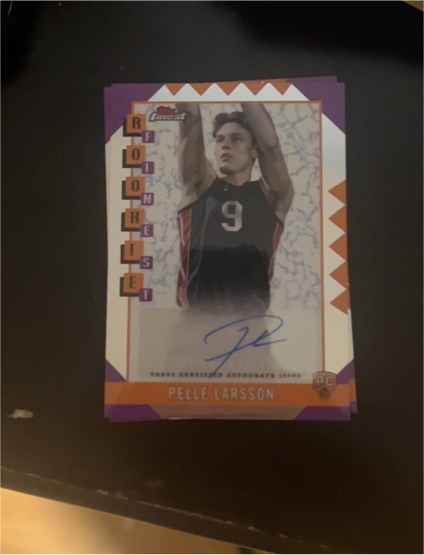 2024-25 Topps Finest #RFA-PL Pelle Larsson — front