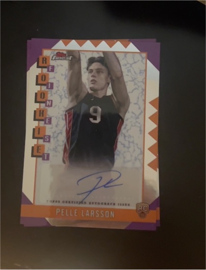 2024-25 Topps Finest #RFA-PL Pelle Larsson — front