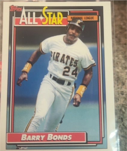 1992 Topps #390 Barry Bonds — front