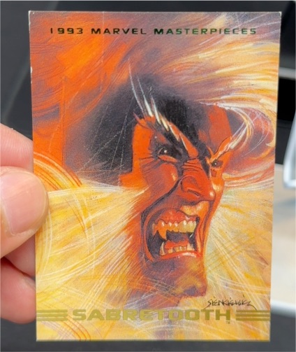 1993 Marvel Masterpieces #28 Sabretooth — front