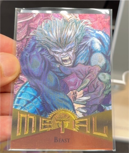 1995 Fleer Marvel Metal #1 Beast — front