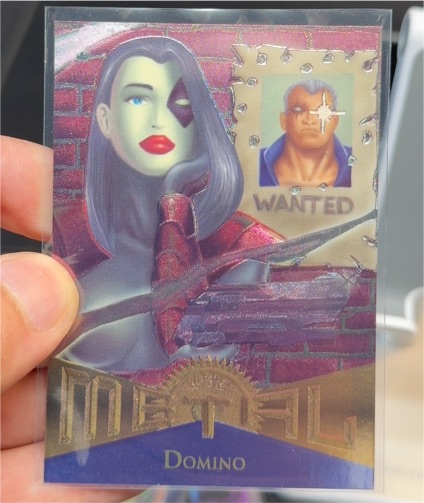 1995 Fleer Marvel Metal #93 Domino — front
