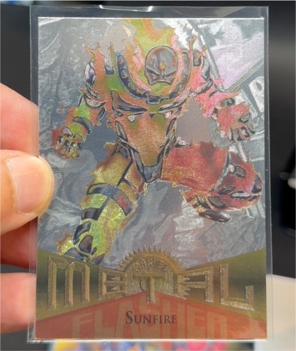 1995 Fleer Marvel Metal #8 Sunfire — front