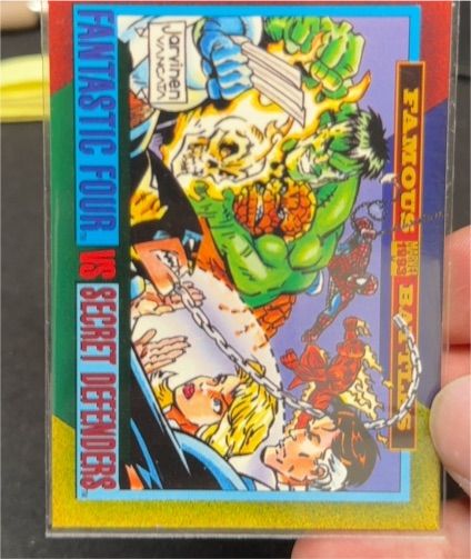 1993 SkyBox Marvel Universe #174 Fantastic Four / Secret Defenders — front