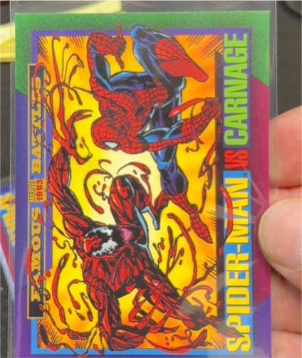 1993 SkyBox Marvel Universe Series IV #145 Spider-Man vs Carnage — front