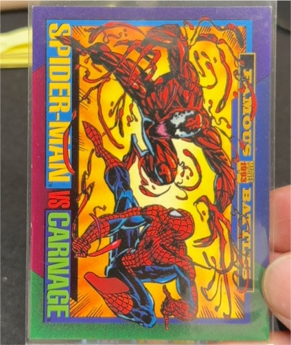 1993 SkyBox Marvel Universe #145 Spider-Man vs Carnage — front