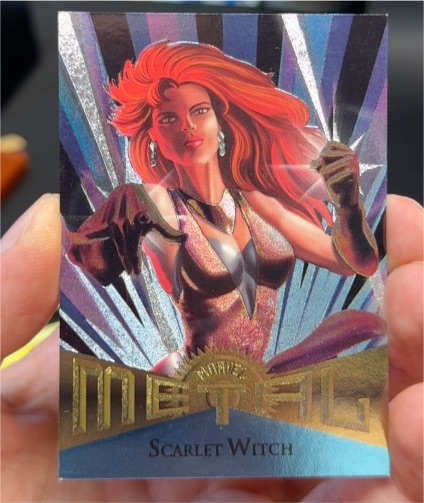 1995 Fleer Marvel Metal #25 Scarlet Witch — front
