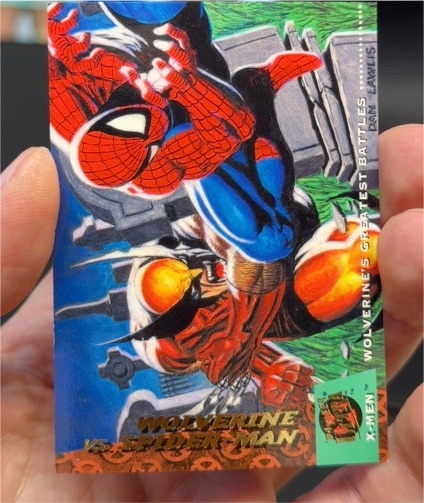 1994 Fleer Ultra X-Men #142 Wolverine vs Spider-Man — front